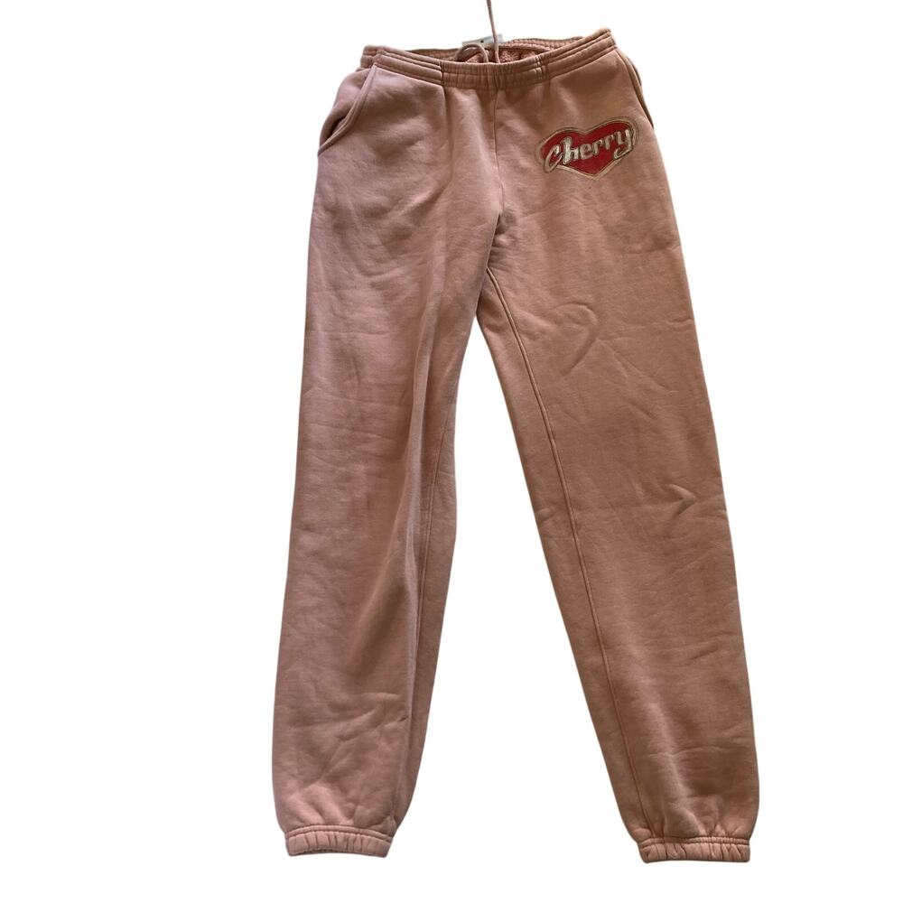 Cherry LA Sweatpant Womens XS Blush Valentines Day Limited Edition Fleece Jogger